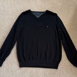 Tommy Hilfiger Men's V-Neck Black Sweater